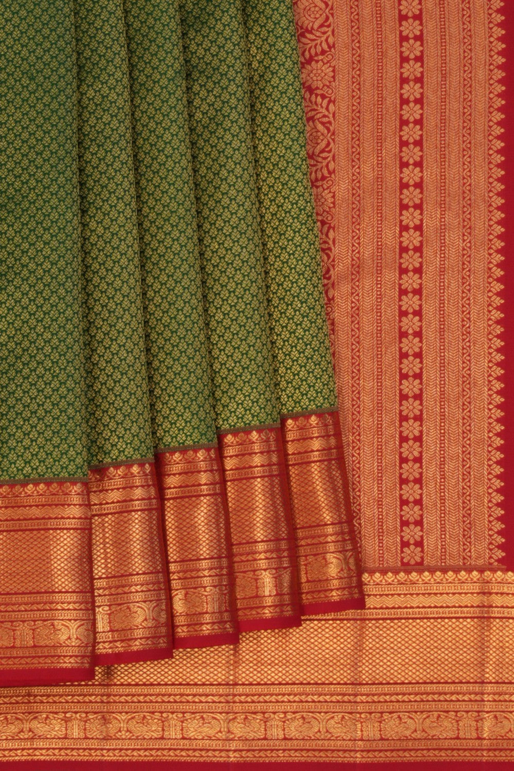 Image of Green Brocade Kanchipattu Saree